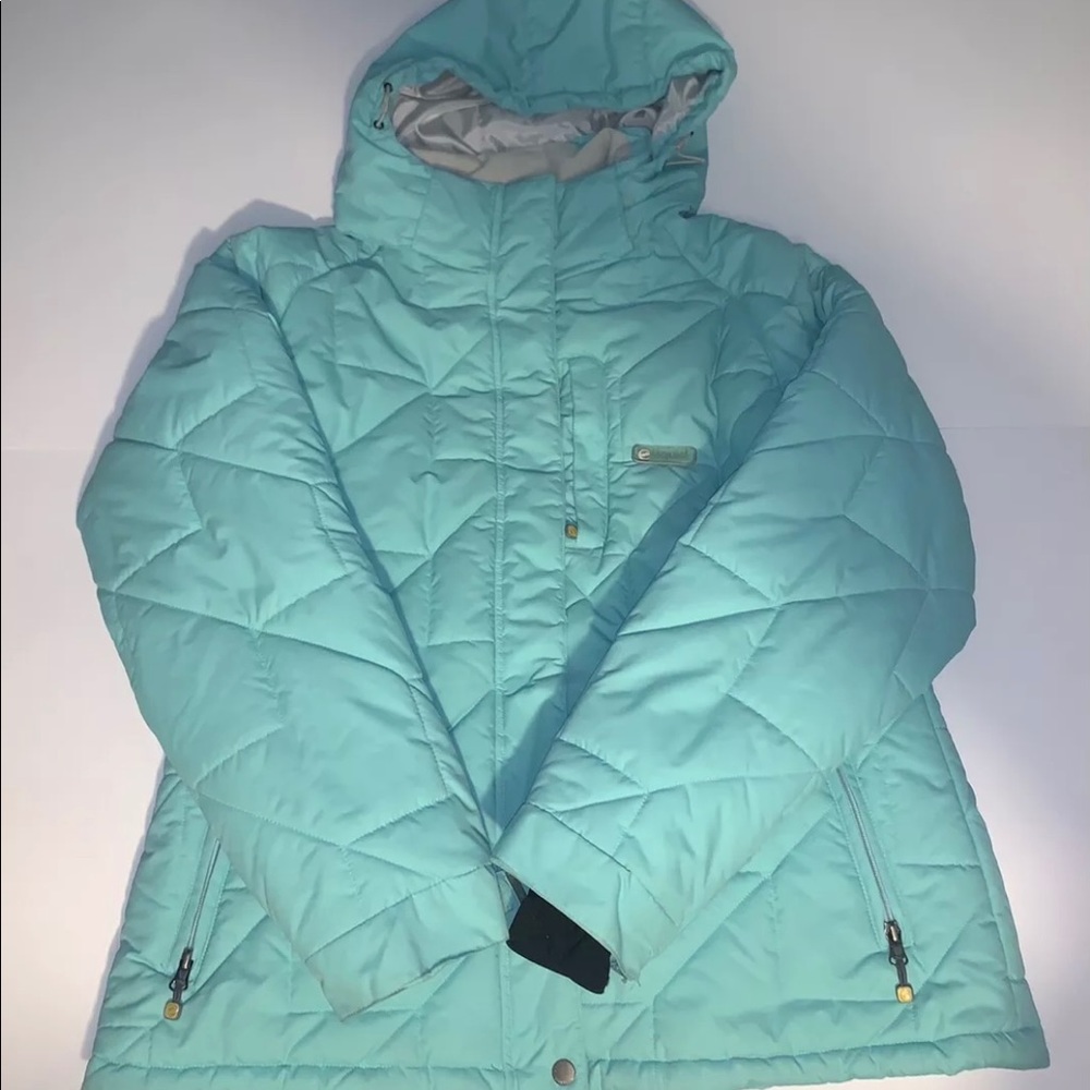 Liquid FreeRider Sky Blue 1/2 Zip Puffer Jacket Sz XL